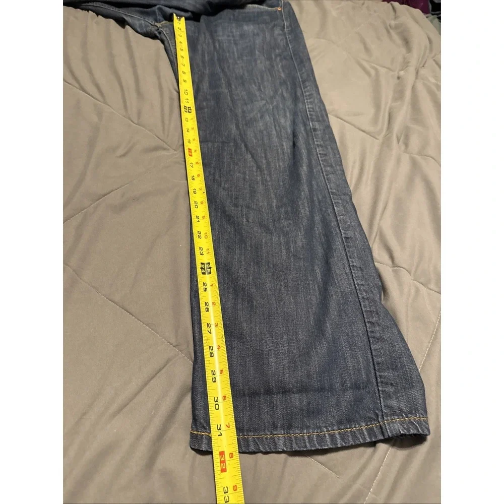 Levis 569 Loose Straight Dark Wash Blue Denim Jeans Men's 34x34 (Fitz 36x32) - Picture 9 of 9